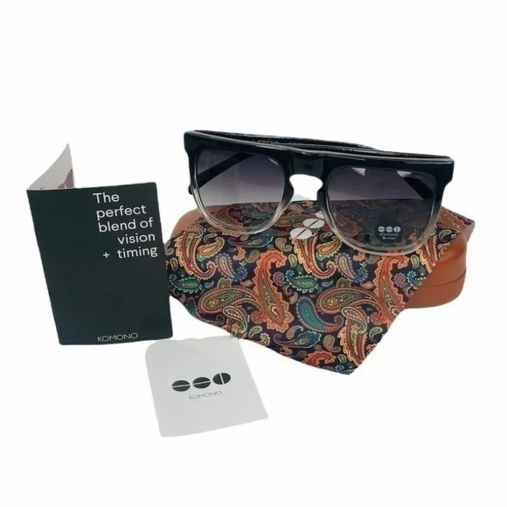 KOMONO - Bennet Paisley Sunglasses NEW gray black ombré